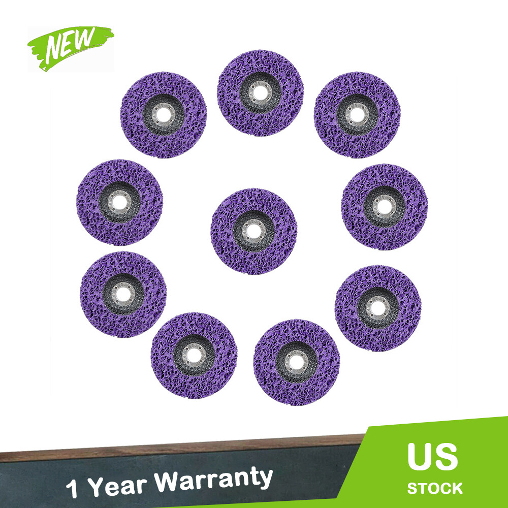 10 PackS 4"x5/8 Strip Discs Rust Remover Wheel Paint Removal Disc Angle Grinder