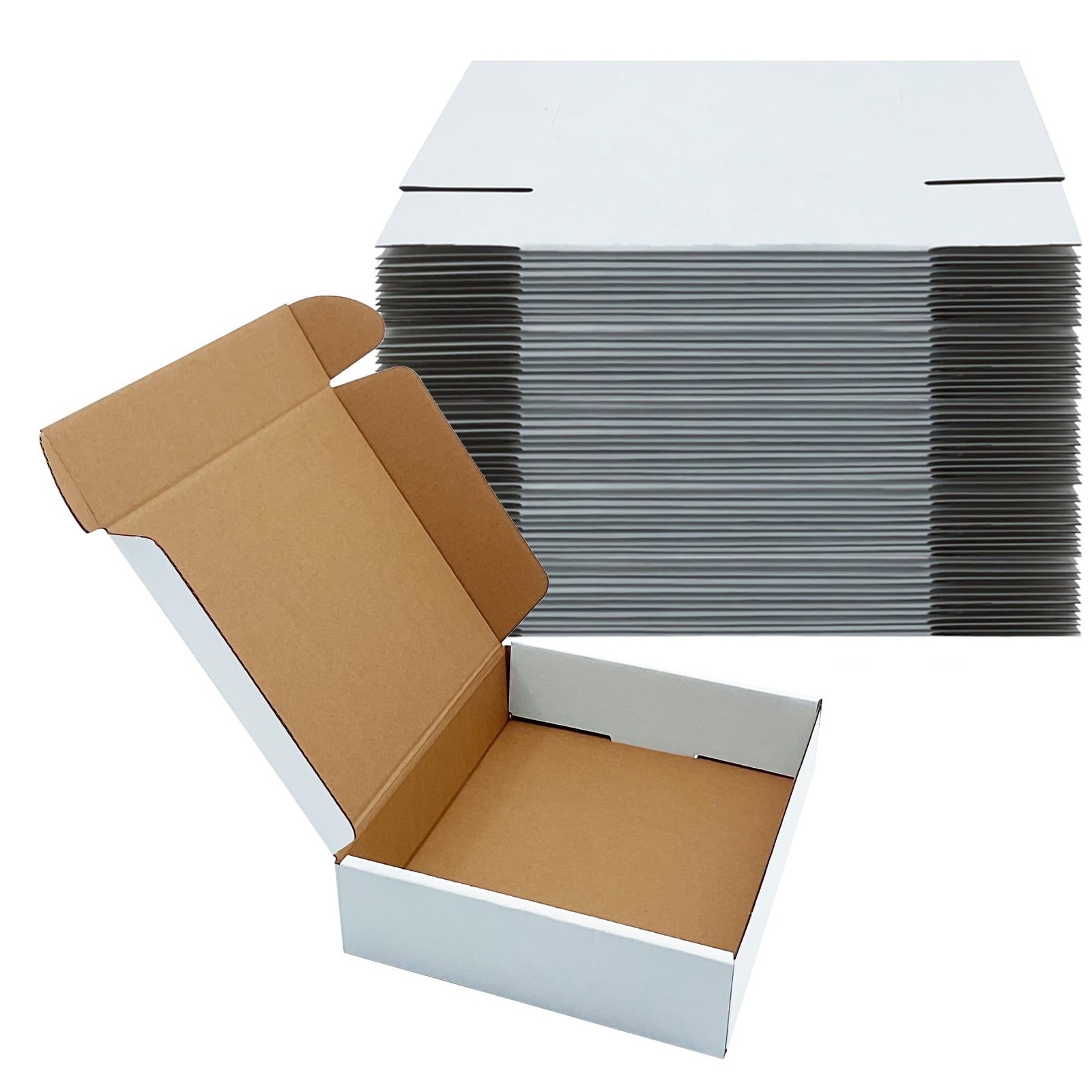White Shipping Boxes 9x7x2 inch 25 Pack,Corrugated Boxes Mailer Packaging for...