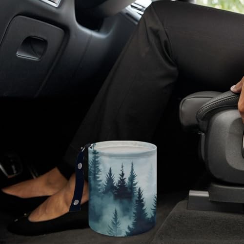 Car Trash Can Waterproof Garbage Can Car-Seat Back Hanging Mountain Forest
