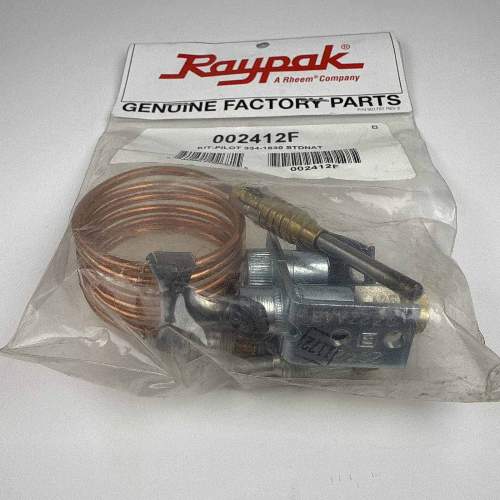 Raypak Thermocouple Kit #002412F Pilot 3334-404-STD NAT