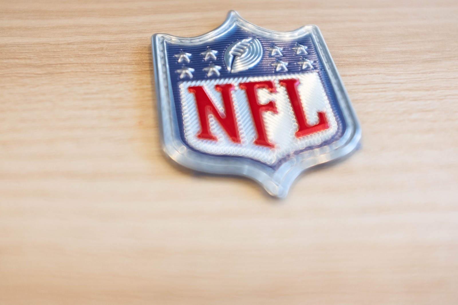 Silver NFL Shield MVP Plastic Jersey Patch