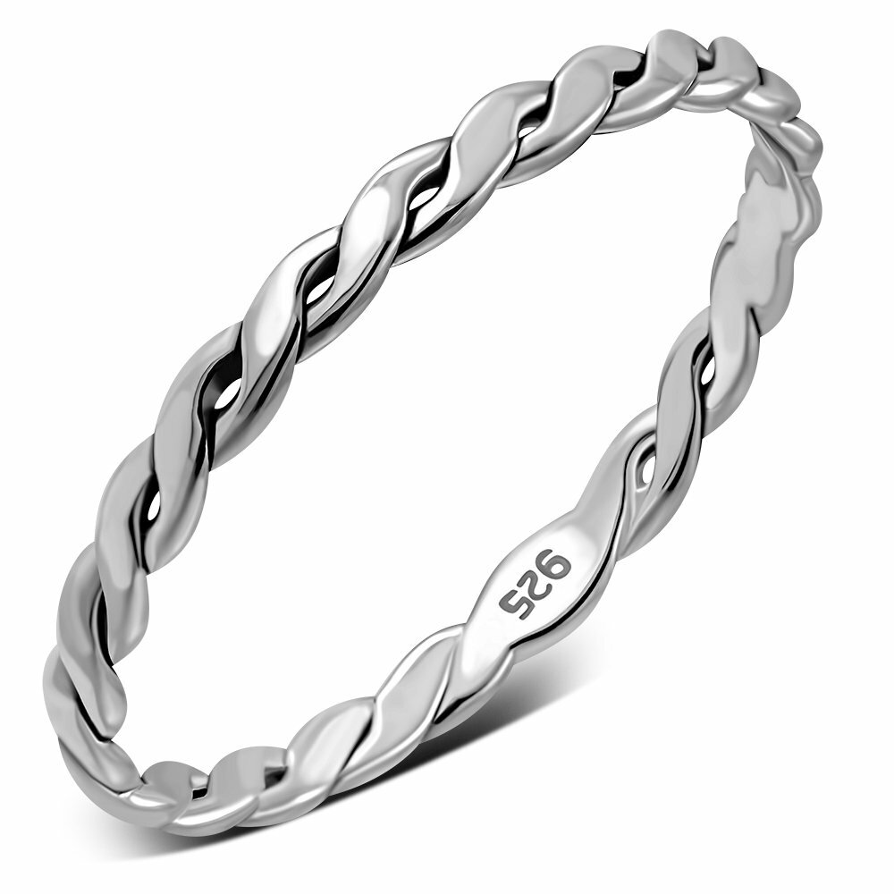 Twisted Delicate Silver- Sterling Silver 925 Ring- Multiple Sizes Available