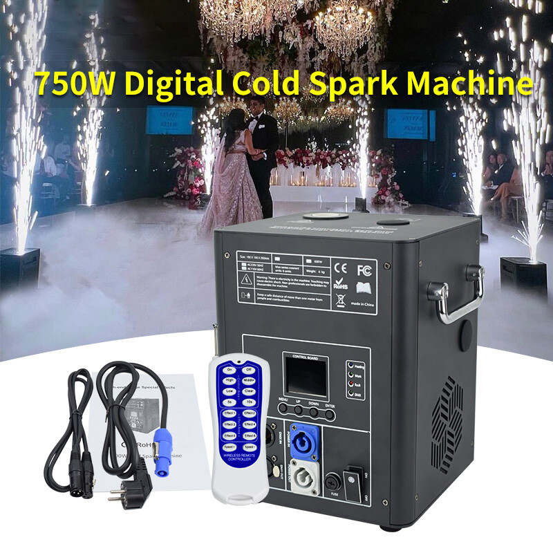750W Cold Spark Machine Indoor Firework Machine DMX DJ Stage Effect