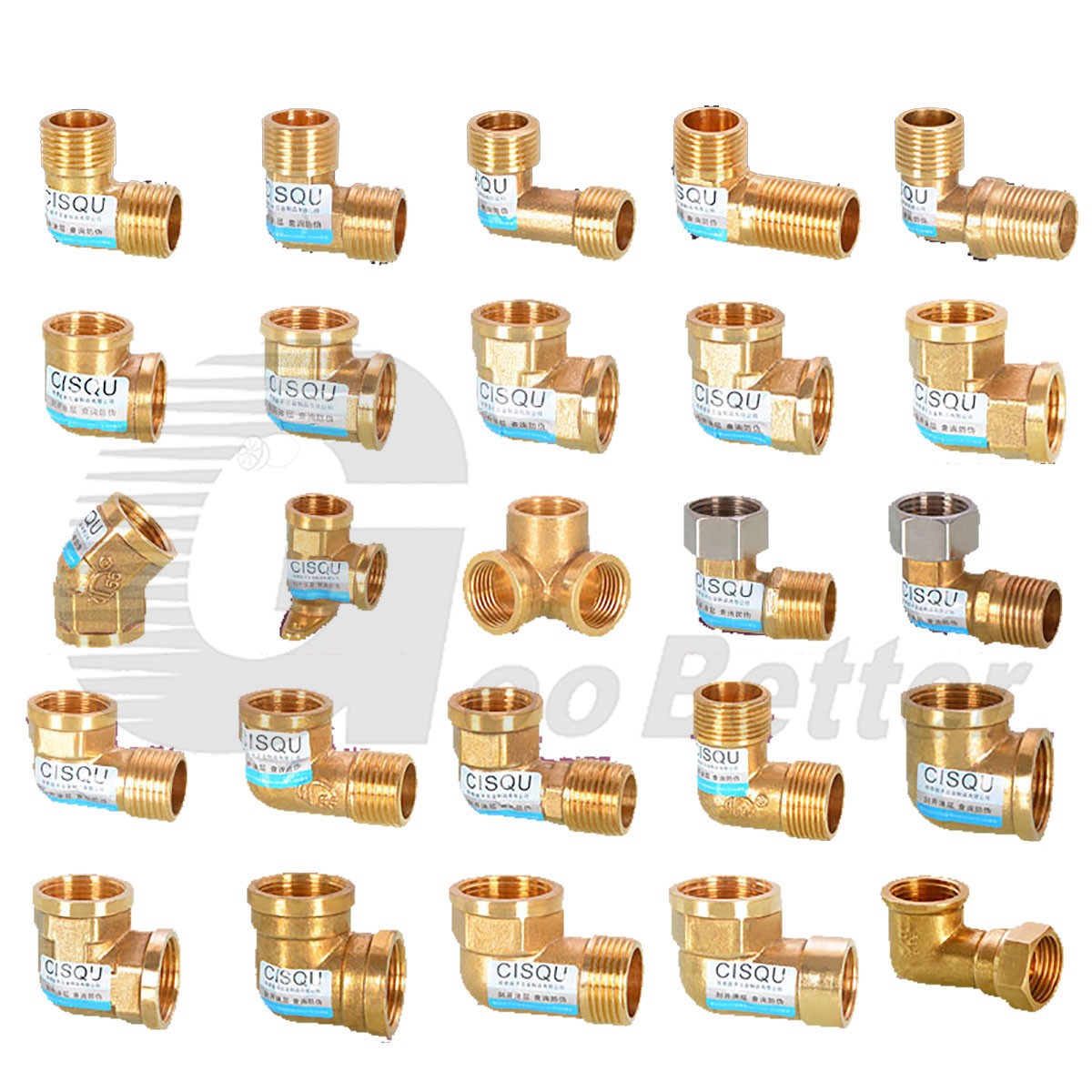 Brass Elbow BSP 1/2" 3/4" Female Male Pipe Fittings Connector Air Water Fuel Gas