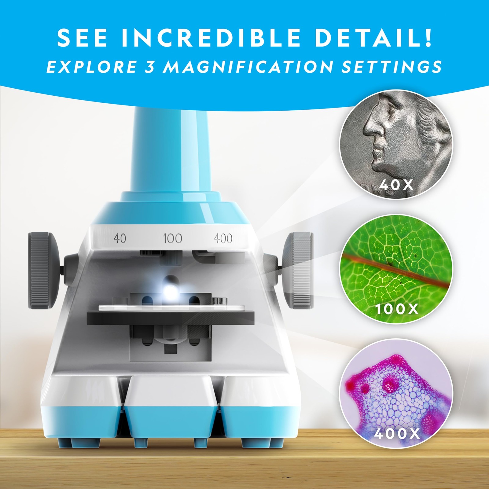 NATIONAL GEOGRAPHIC Microscope for Kids - Science Kit with an Multicolor