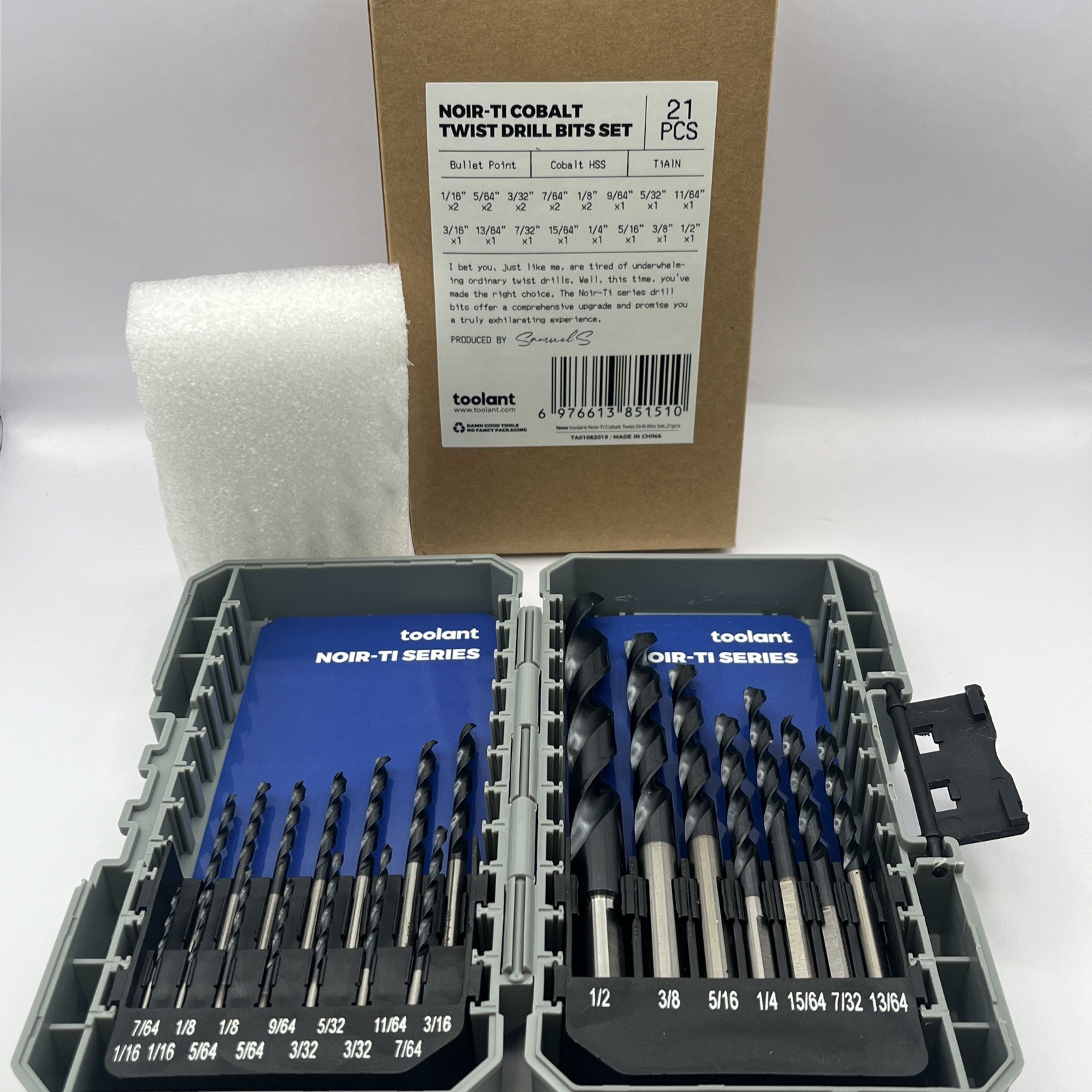 toolant m35 Noir-Ti cobalt Twist drill bit set 21pc NIB