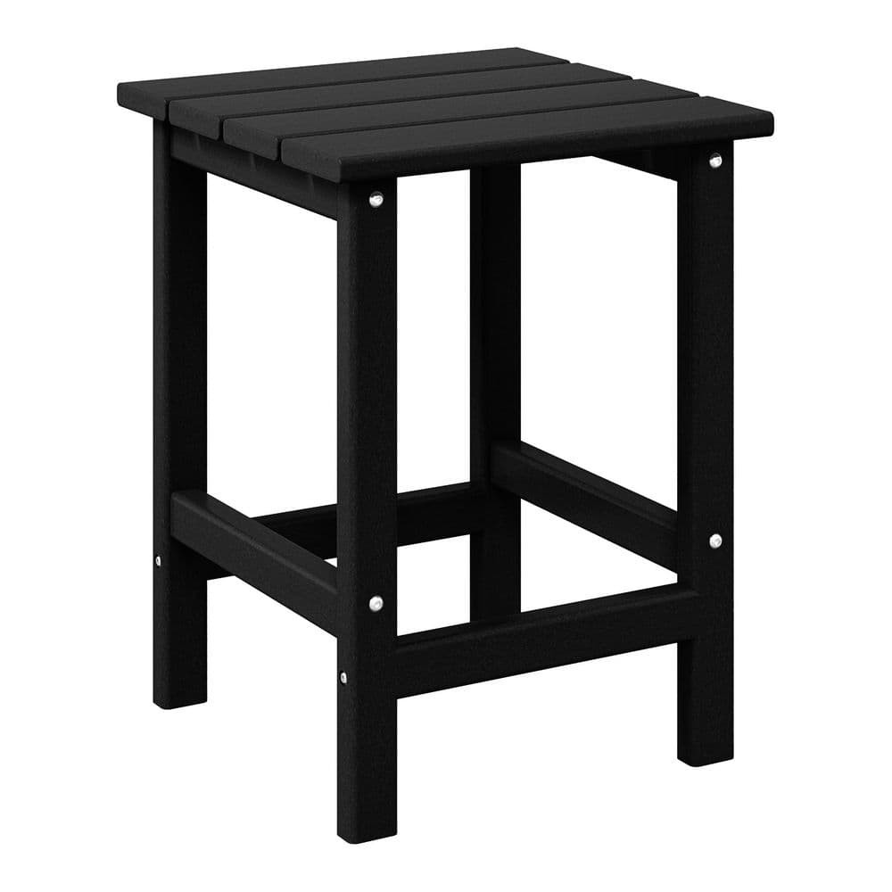 WESTIN OUTDOOR Mason 18 in. Black Poly Plastic Fade Resistant Outdoor Patio