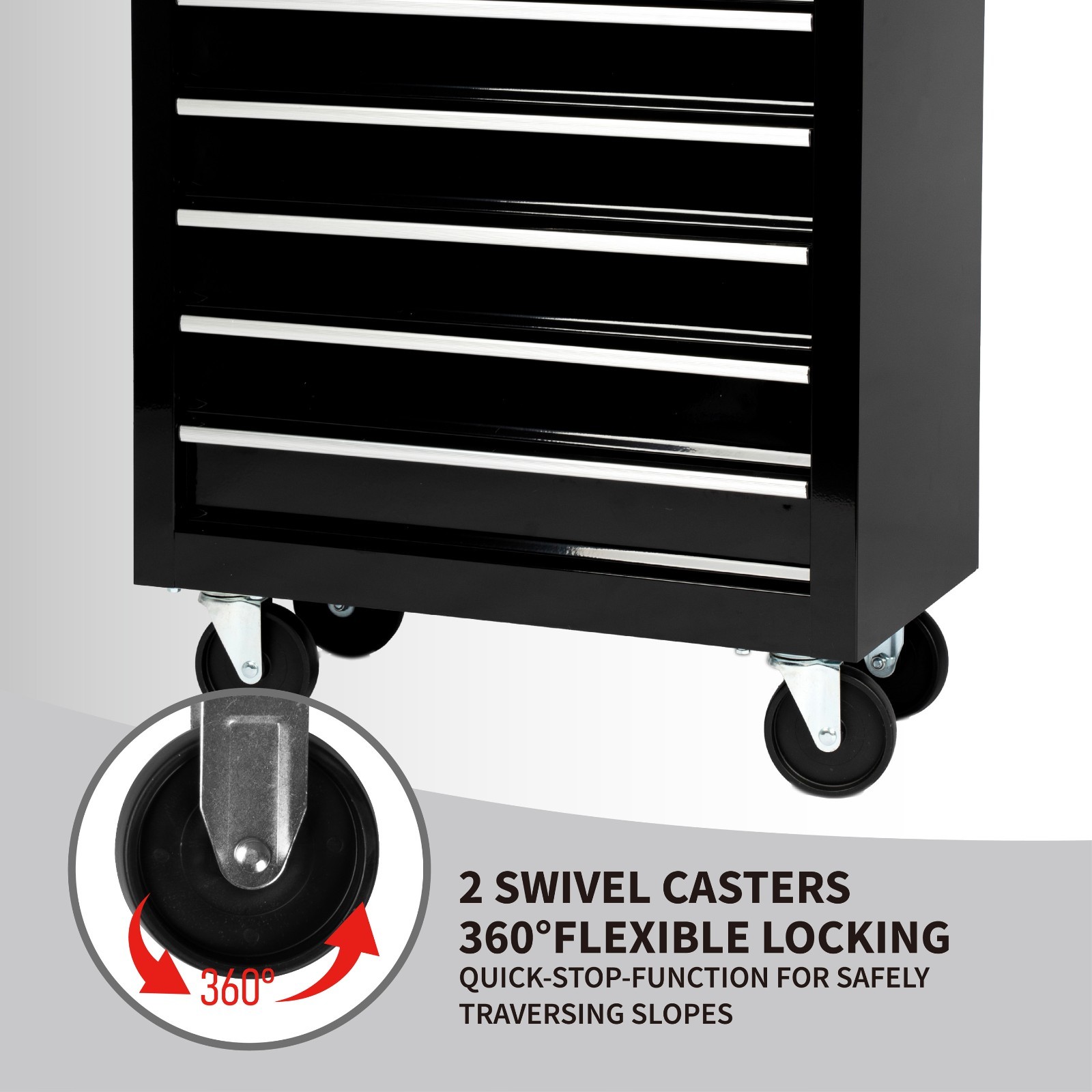 7-Drawer Heavy-Duty Rolling Tool Chest Cabinet with Lock