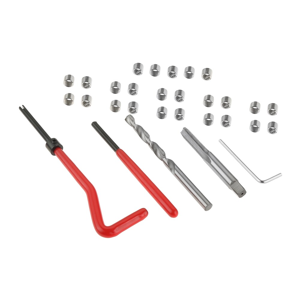 30Pcs Thread Repair Kit Stainless M5 x 0.8mm Thread Repair Insert Set for Auto