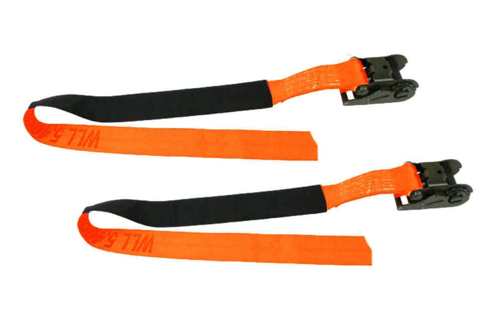 3″x6' ORANGE Underlift Strap w/Sleeve TOW TRUCK, WRECKER, ROLLBACK - Sold in SET