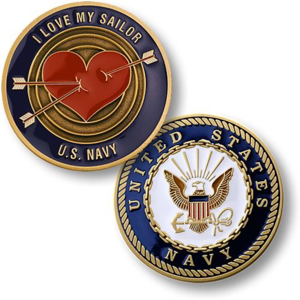 NEW U.S. Navy I Love My Sailor Challenge Coin.