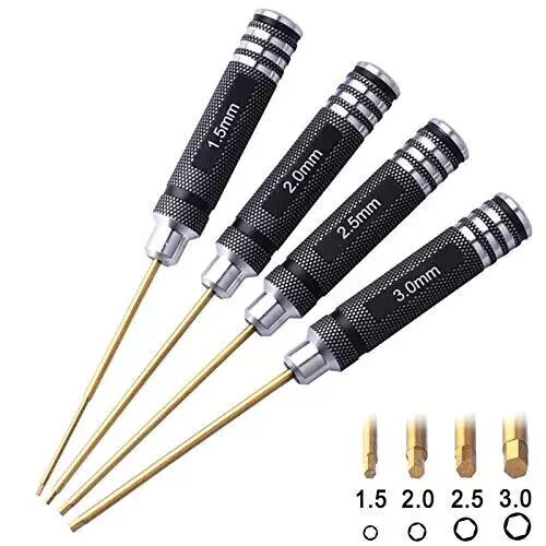 RC METRIC HEX DRIVER Tool SET (4) 1.5, 2.0, 2.5, 3.0mm w/Tool Bag US Seller