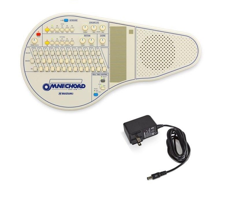 Suzuki Omnichord OM-108 Auto Bass Chord Electronic Instrument w/ AC Adapter