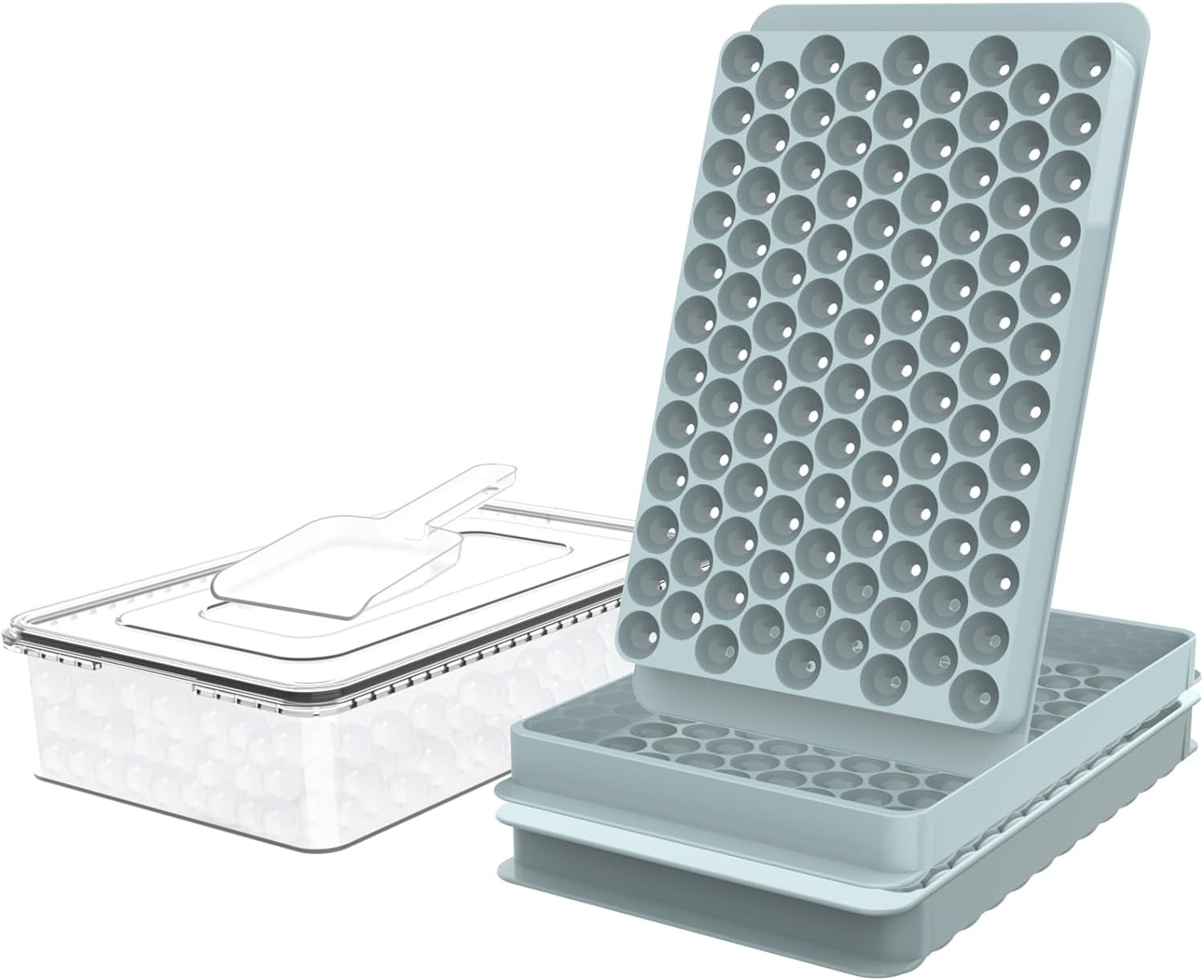Mini Ice Cube Trays, 0.55” Tiny Pebble Ice for Iced Coffee & Cocktails, Fast