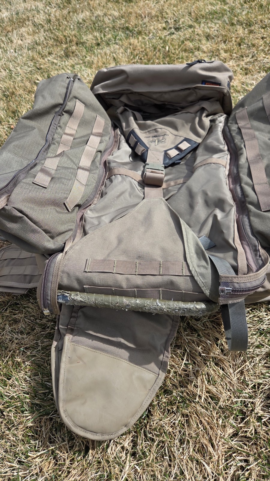Eberlestock J107 Dragonfly Backpack rifle scabbard batwings expandable