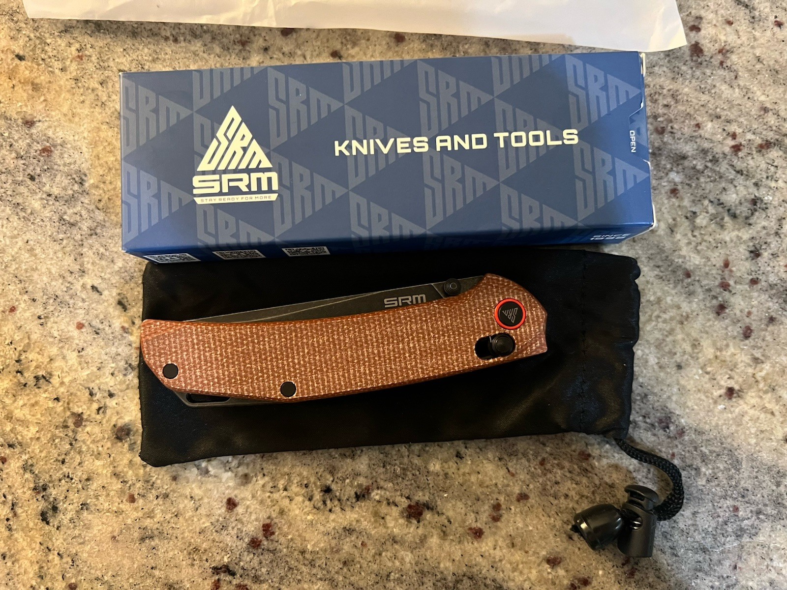 SRM 411L-MN (14C28N blade, Brown Micarta, Ambi Lock)