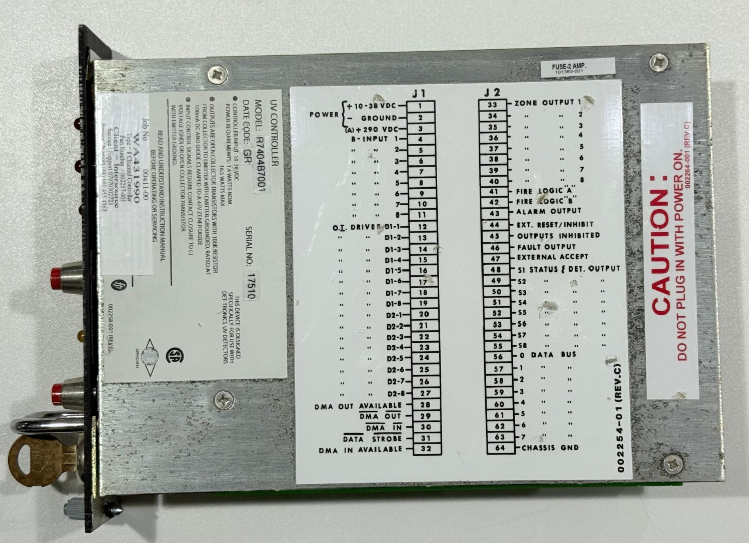 DET-TRONICS UV Flame Detector System Controller Model 701
