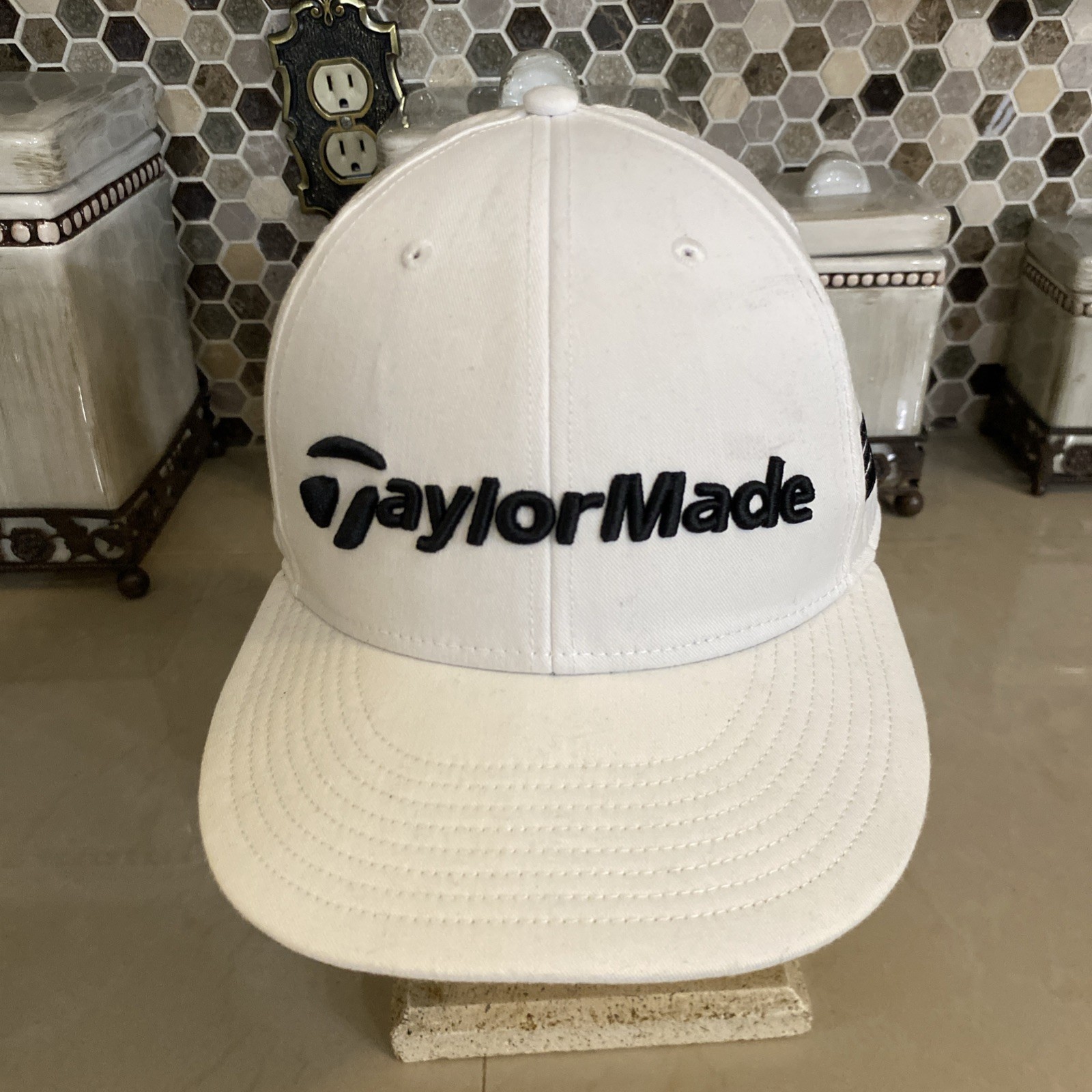 TaylorMade SIM2 TP5 Tour Ultra Lite Performance SnapBack White Golf Hat Cap