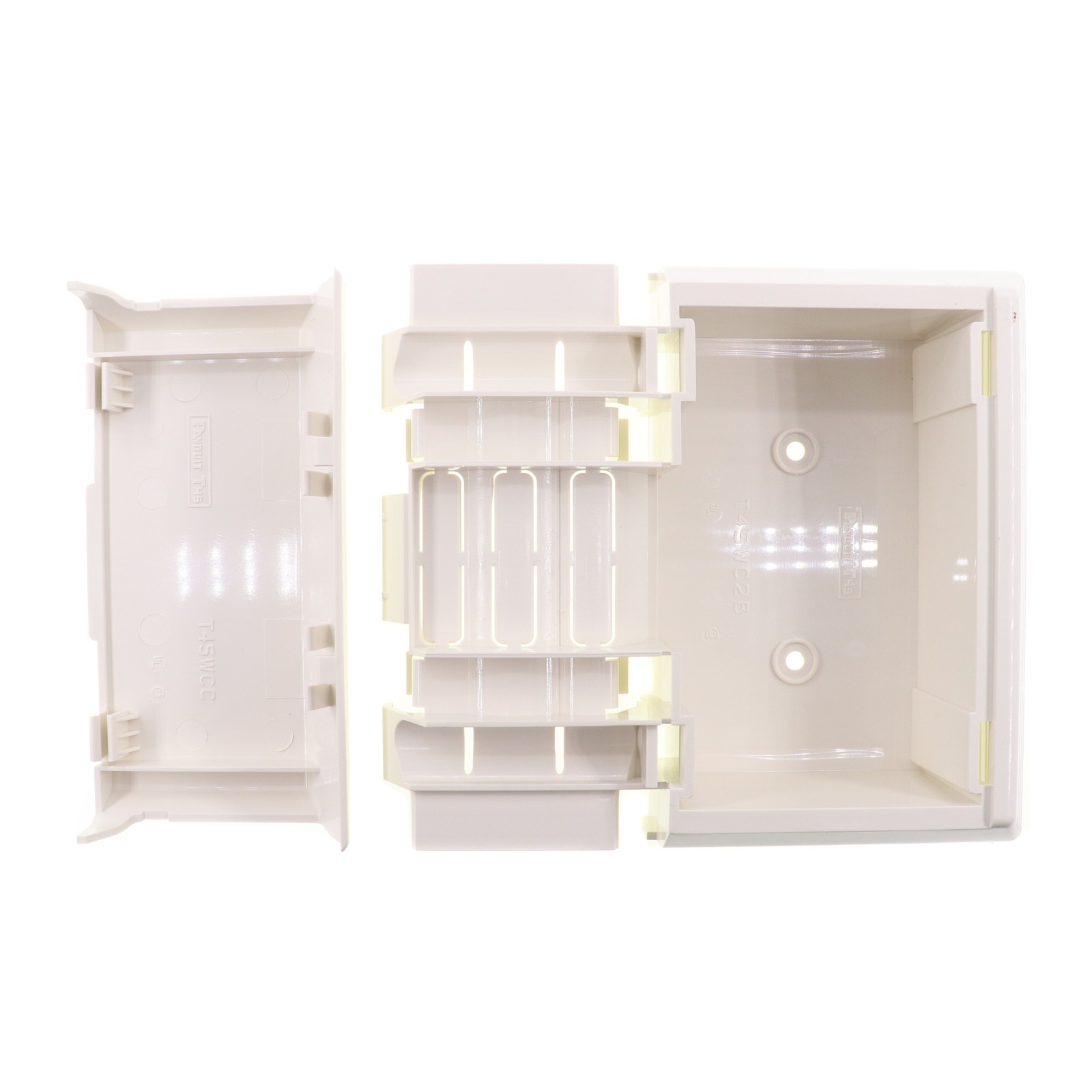 PANDUIT T45WC2IW PAN-WAY SURFACE RACEWAY T45 OFFSET DEVICE BOX, WHITE (10-PACK)