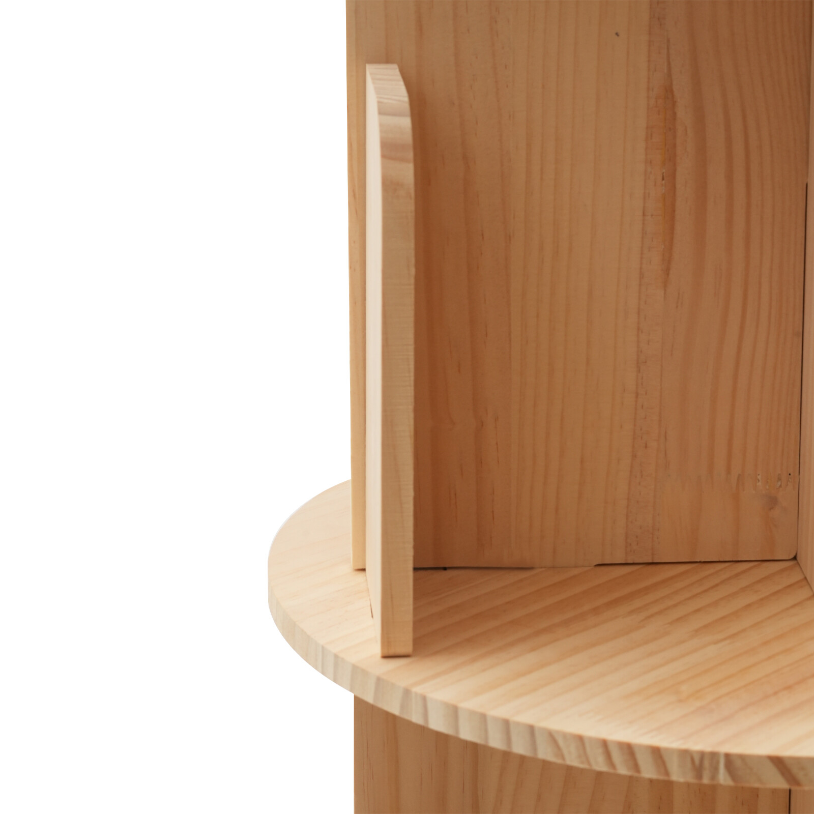 5-Layer Rotating Bookshelf Wood Bookcase Storage Shelf Freestanding Display Rack