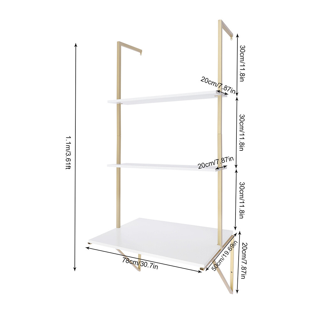 Computer Desk Wall-mounted Laptop Desk Sturdy Storage Table Desk Floating Modern