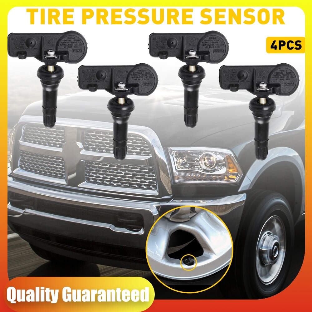 Set of 4 TPMS Sensor Tire Pressure Sensor Fits For 2011-2013 Ram 1500 2500 3500