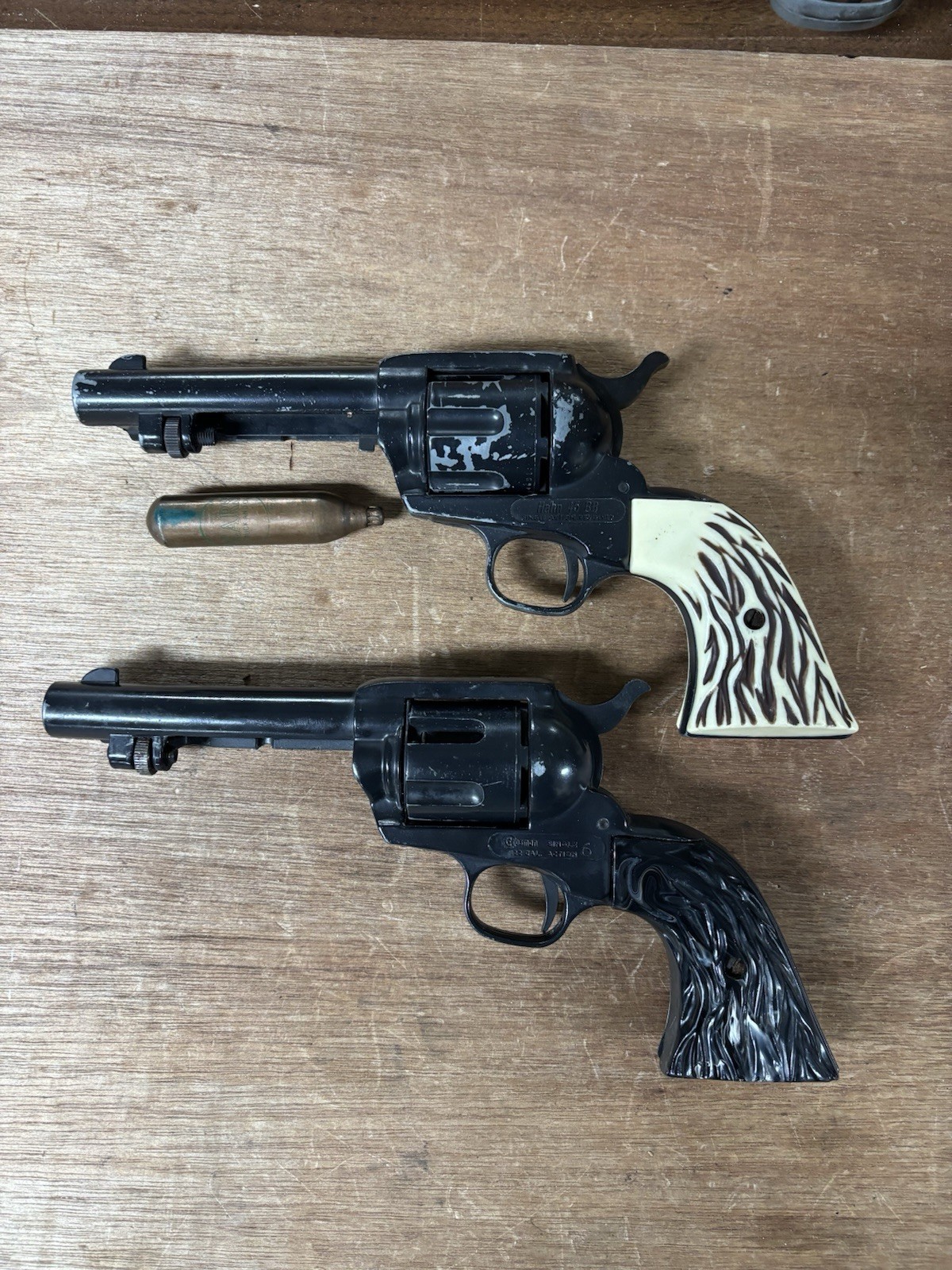 Crosman Single Action Six .22  And Hahn  45 BB .177 co2 revolver