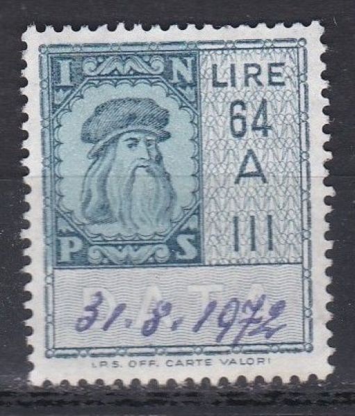 ITALY 1966 - stamp stamp inps lire 64
