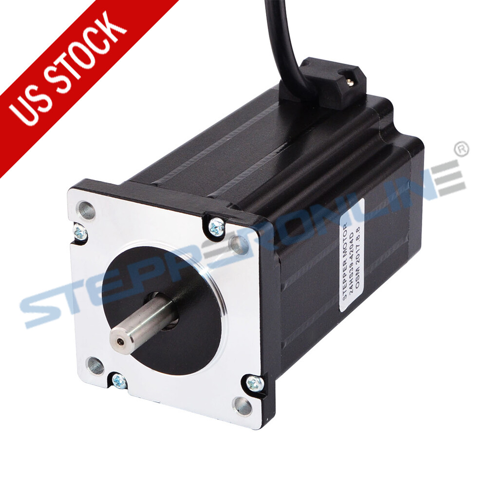 STEPPERONLINE Nema 24 Stepper Motor Dual Shaft 4.2A 566oz.in 60x100mm Φ8mm CNC