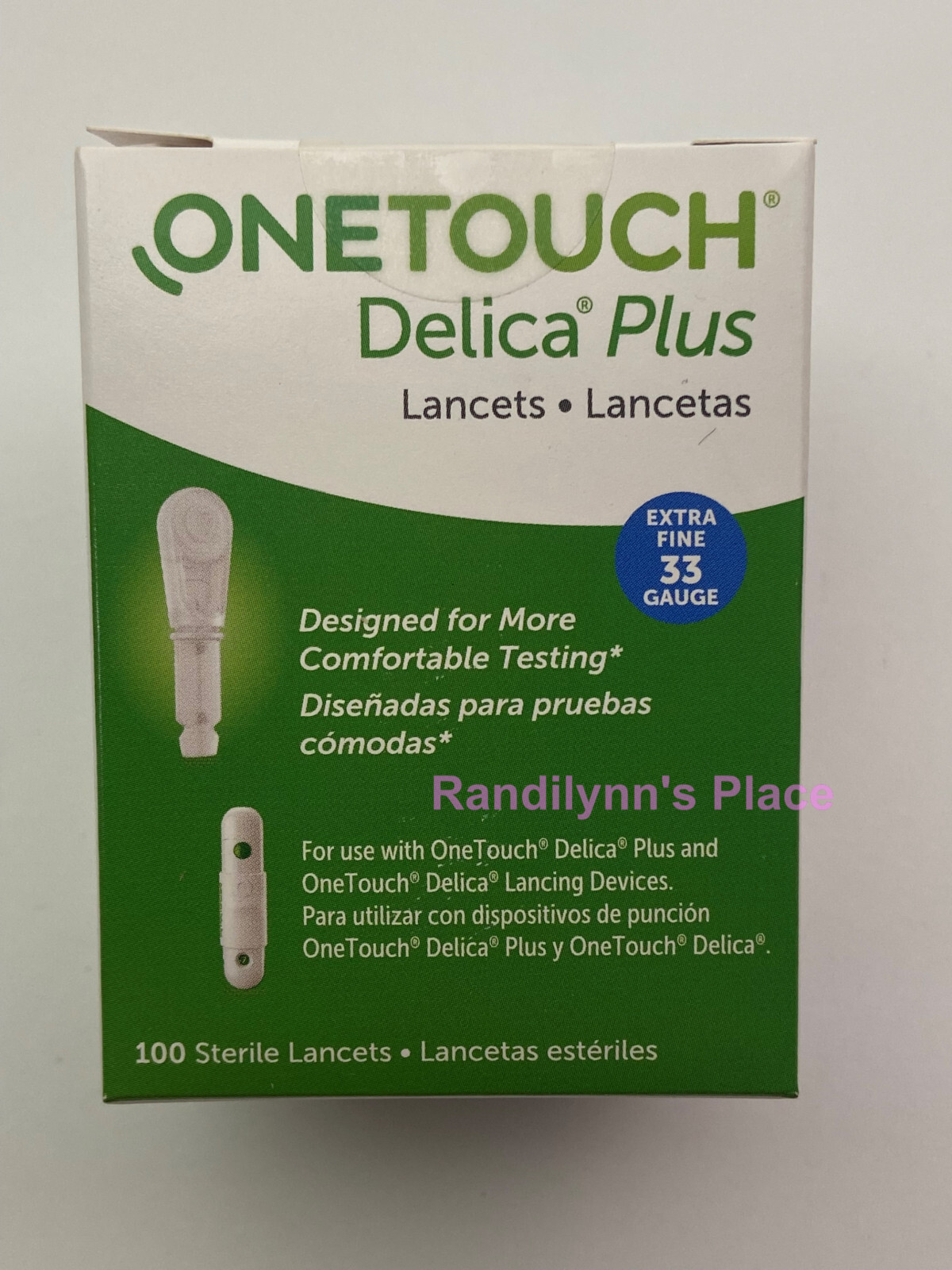 ONE TOUCH DELICA PLUS 33 GAUGE LANCETS --NEW IN SEALED BOX--Exp. 03 31 2029