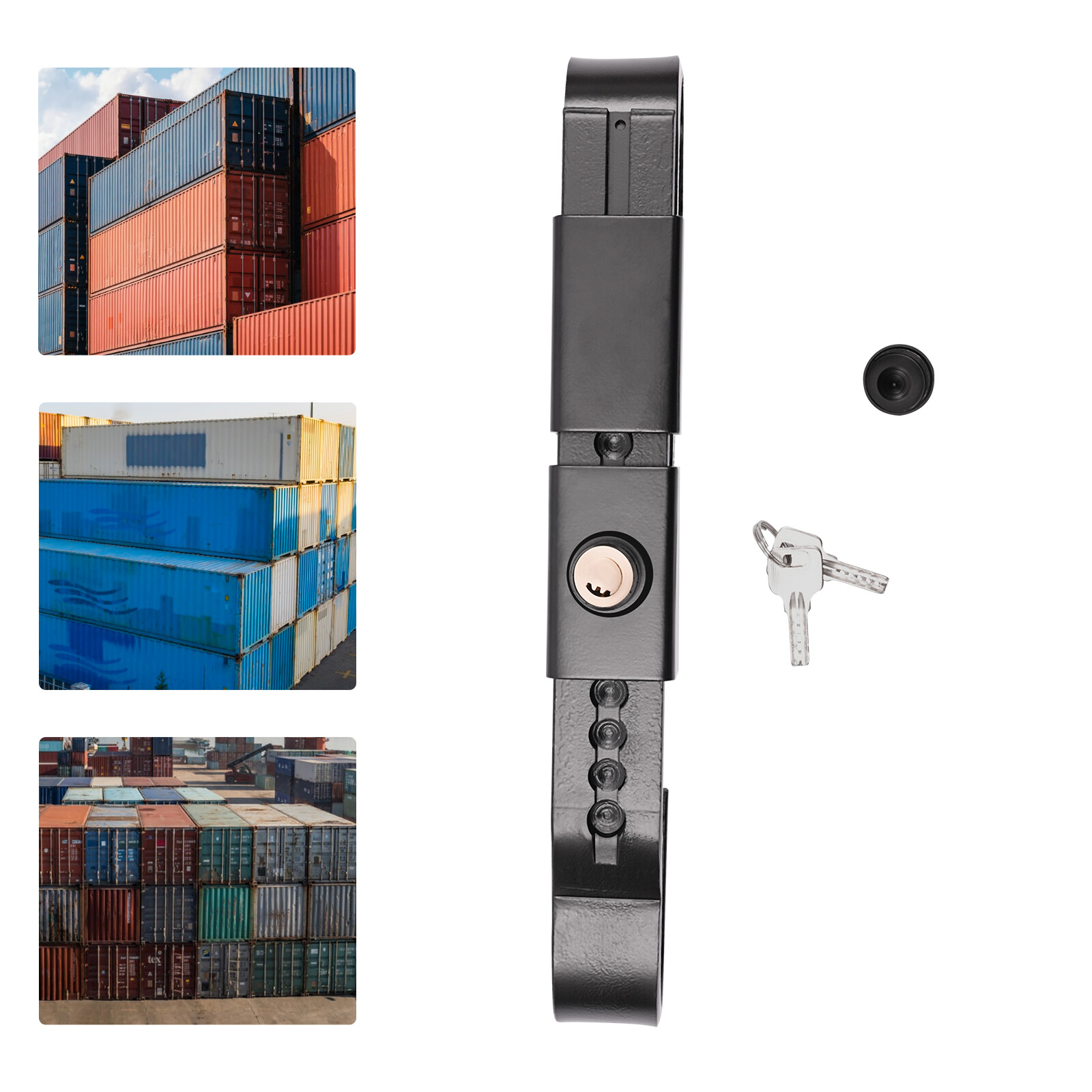 Heavy Duty Cargo Door Lock Thief Proof Security Shipping Container W/ 2 Keys