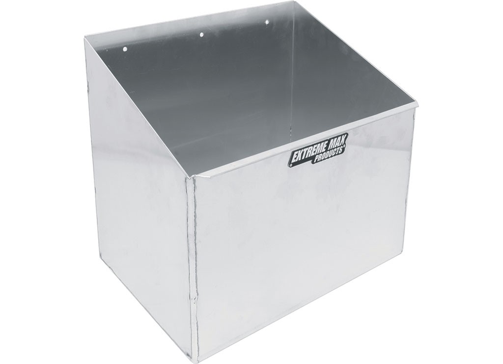 Extreme Max 5001.6217 Wall-Mount Aluminum Trash Can Holder - Silver