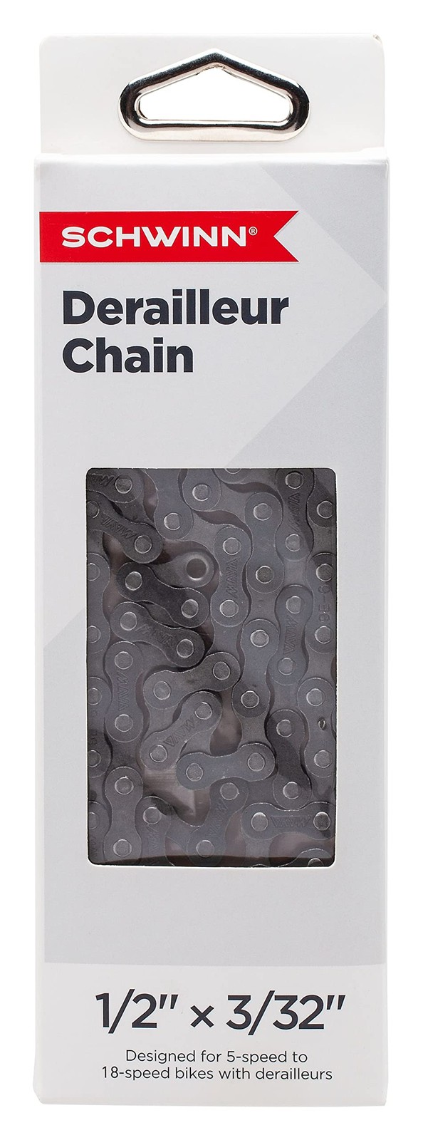 Schwinn Bike Chain, 1/2" x 3/32" Derailleur 1/2 inch x 3/32 inch, Silver