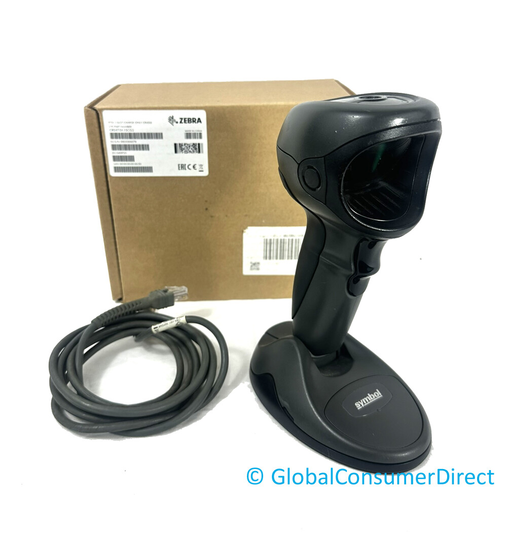 ZEBRA Symbol Motorola DS9808-DL00247NNWR 1D 2D QR Laser Barcode POS Scanner +USB