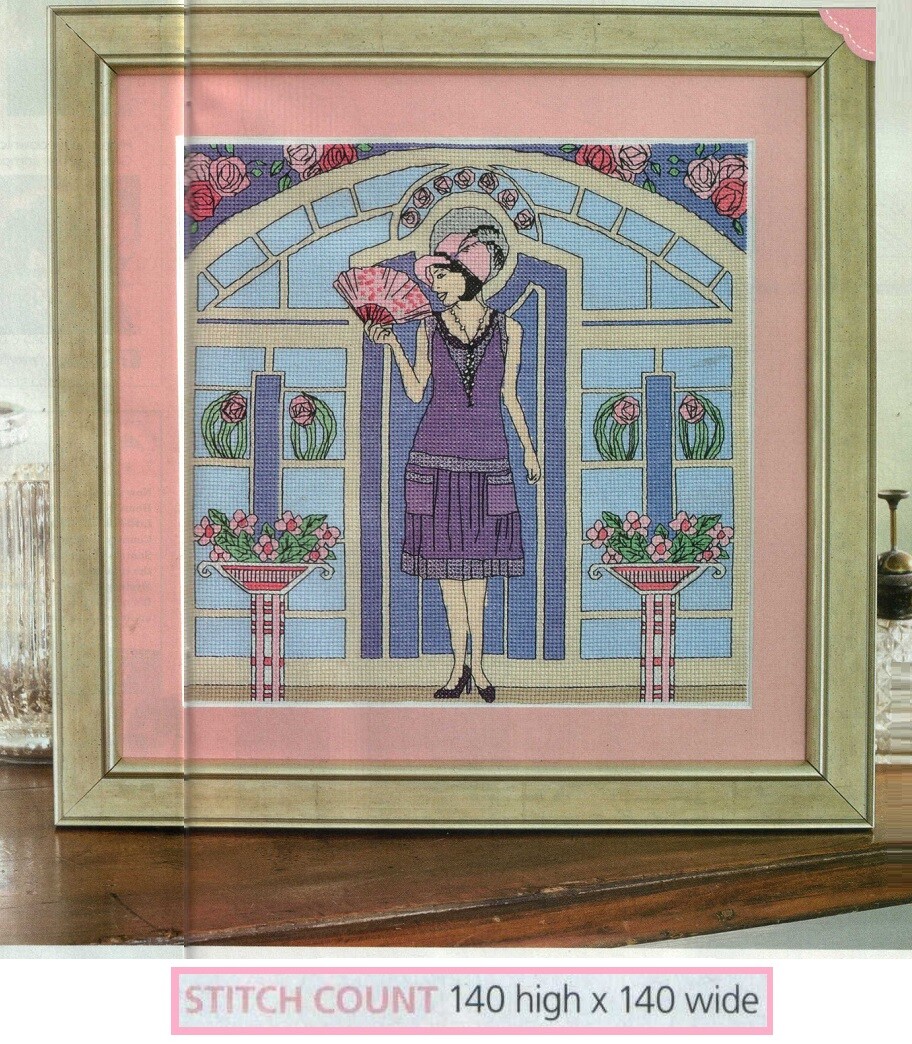 FLAPPER GIRL  CROSS STITCH PATTERN ONLY  EQ - RYV