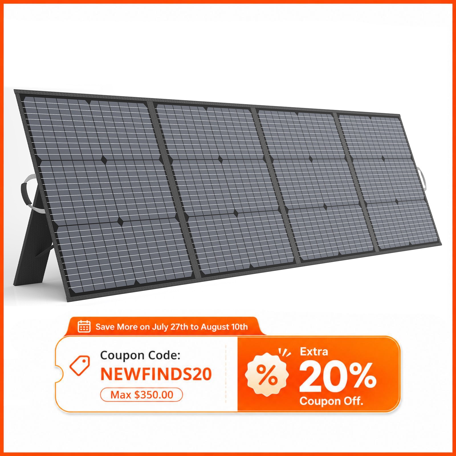 Solar Panel 220 W for Ecoflow Delta 2 Max Delta 3 Max Plus Power Stations