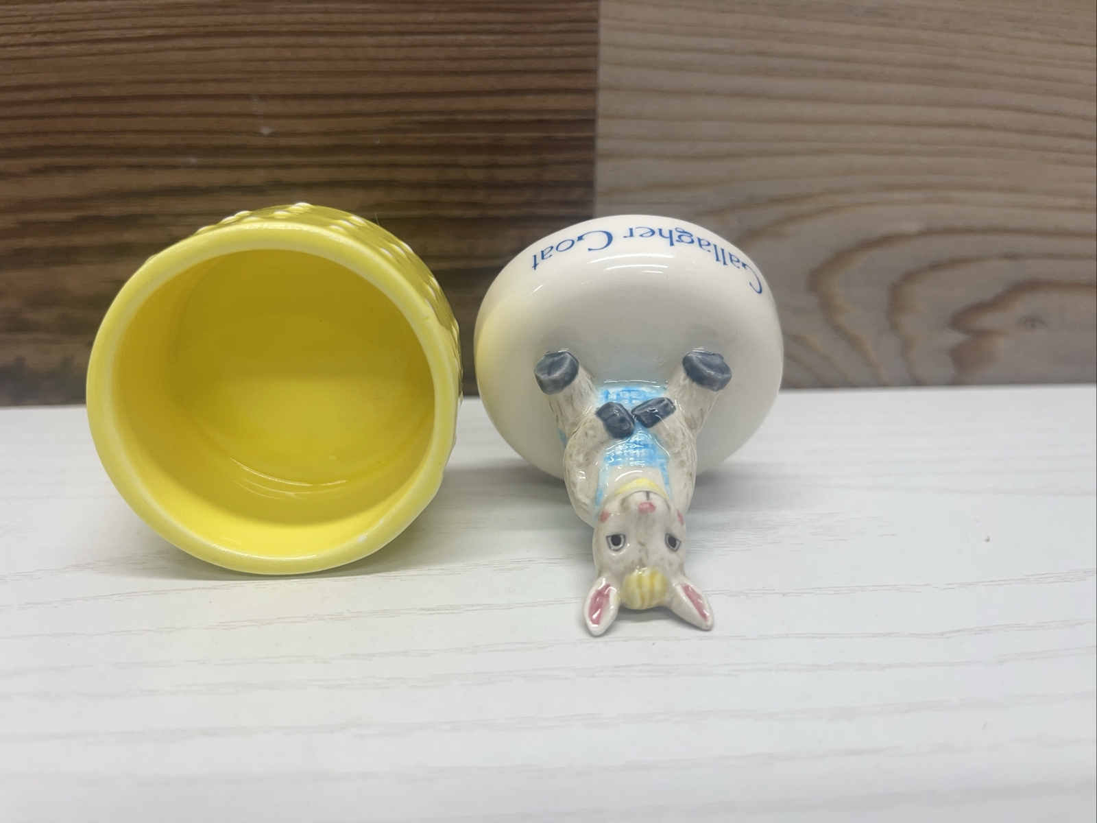 Gallagher Goat Yellow Trinket Box
