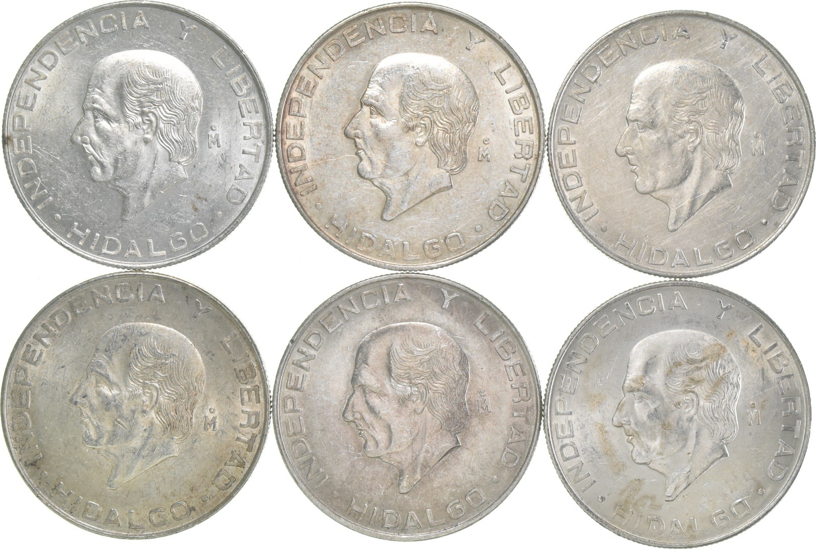 1957 Mo Mexico 5 Pesos Hidalgo .720 Silver AU
