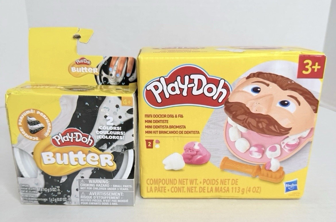 Play-Doh Butter & Mini Doctor Drill Play Dentist Lot