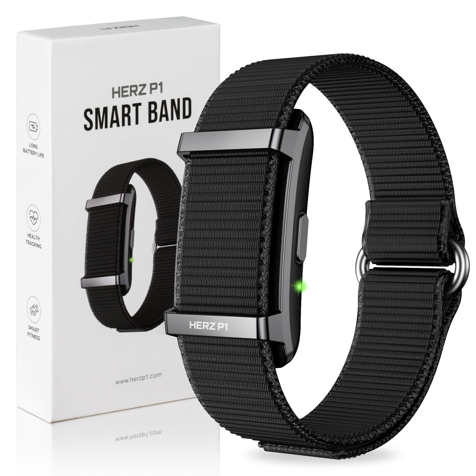 Herz P1 Smart Band Bracelet - Health Wristband Fitness Tracker for Heart Rate...
