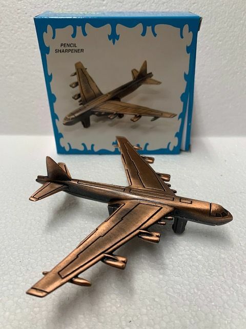 B-52 BOMBER BRONZE DIE CAST METAL COLLECTIBLE PENCIL SHARPENER NEW / BOX