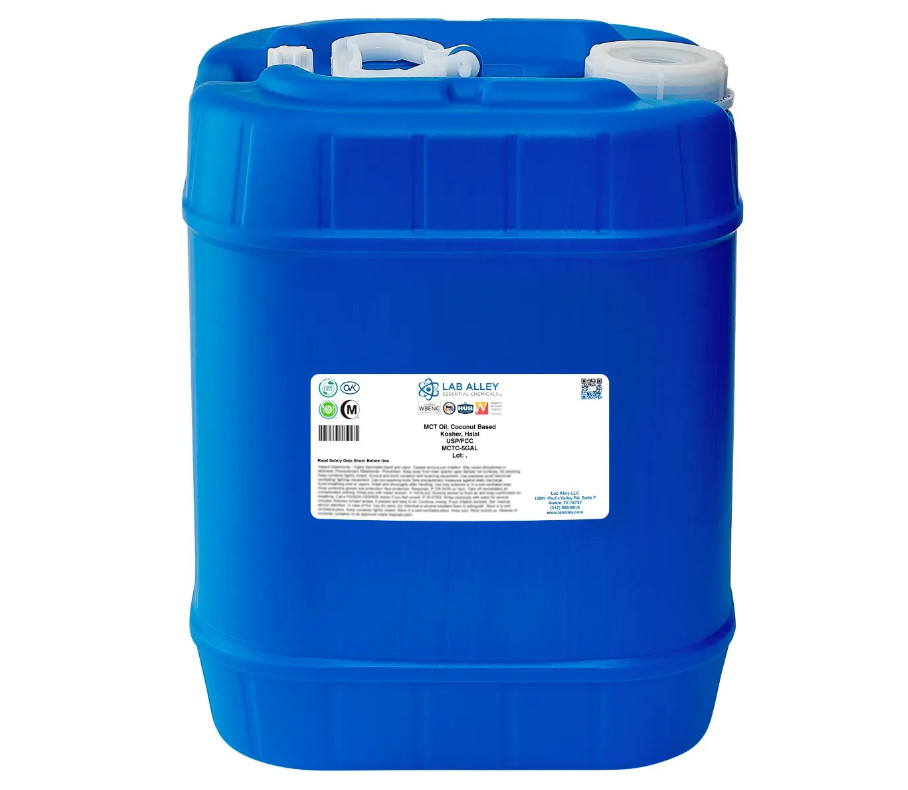 Lab Alley MCT Oil Coconut Based USP/FCC/Food Grade, Kosher, Halal - 5GAL !!