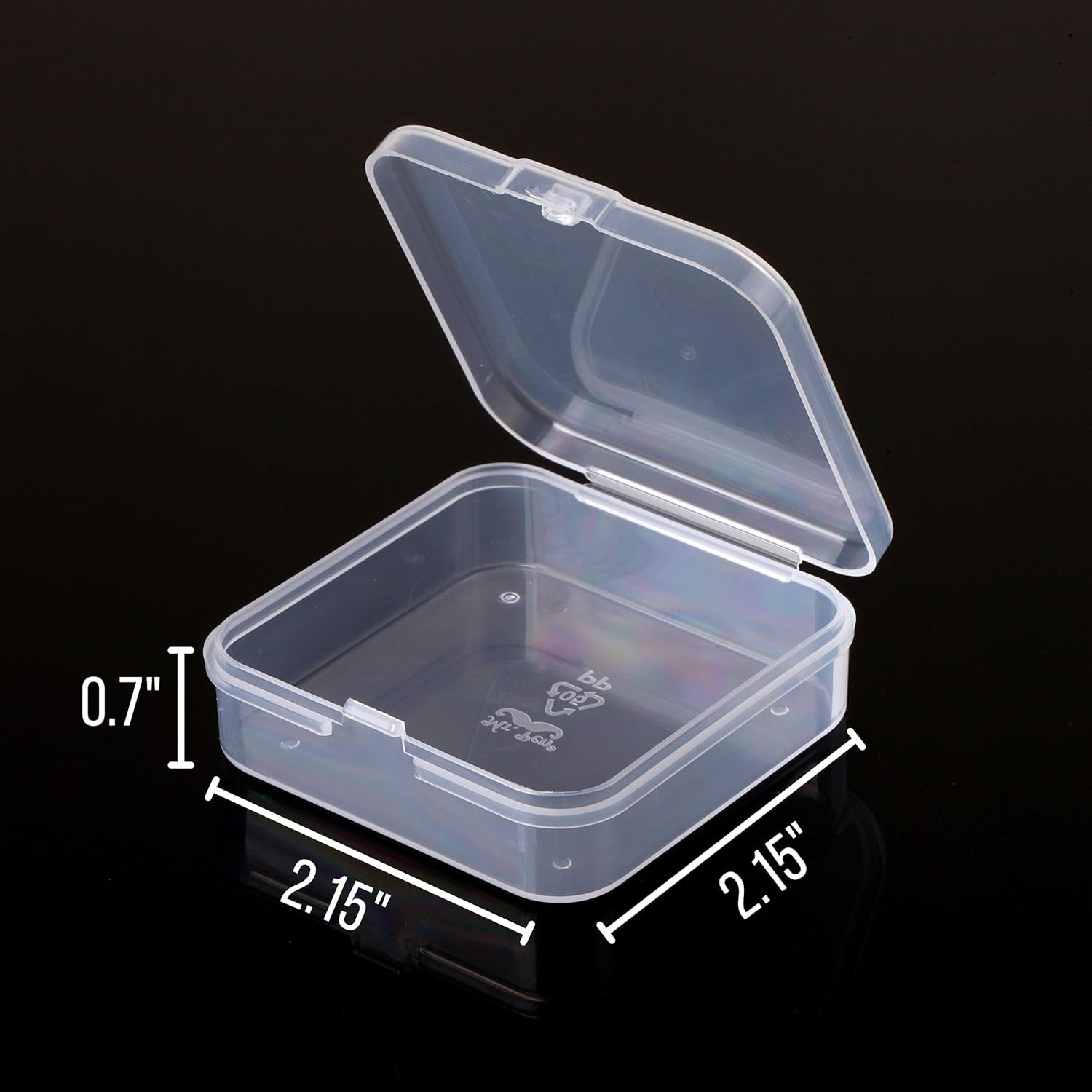 Bead Organizer Box, 12 Pcs, Clear, Small Beads Organizers and Storage Plastic Ca