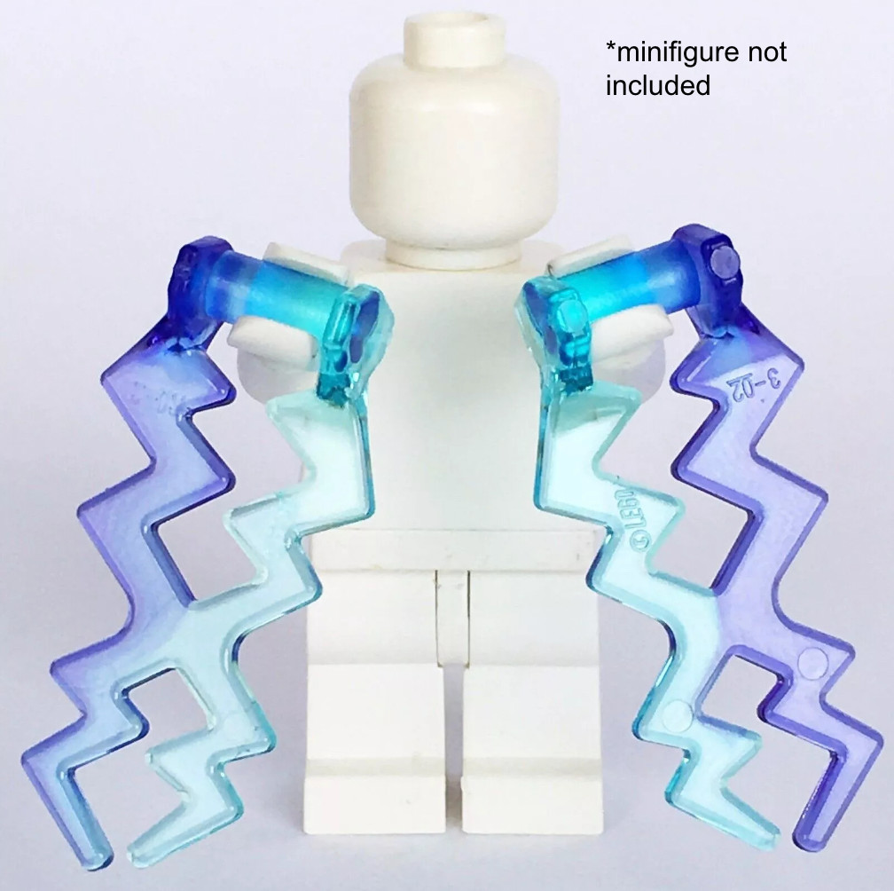 LEGO Star Wars Force Lightning Bolts Part Trans-Light Blue 2x Palpatine Sith
