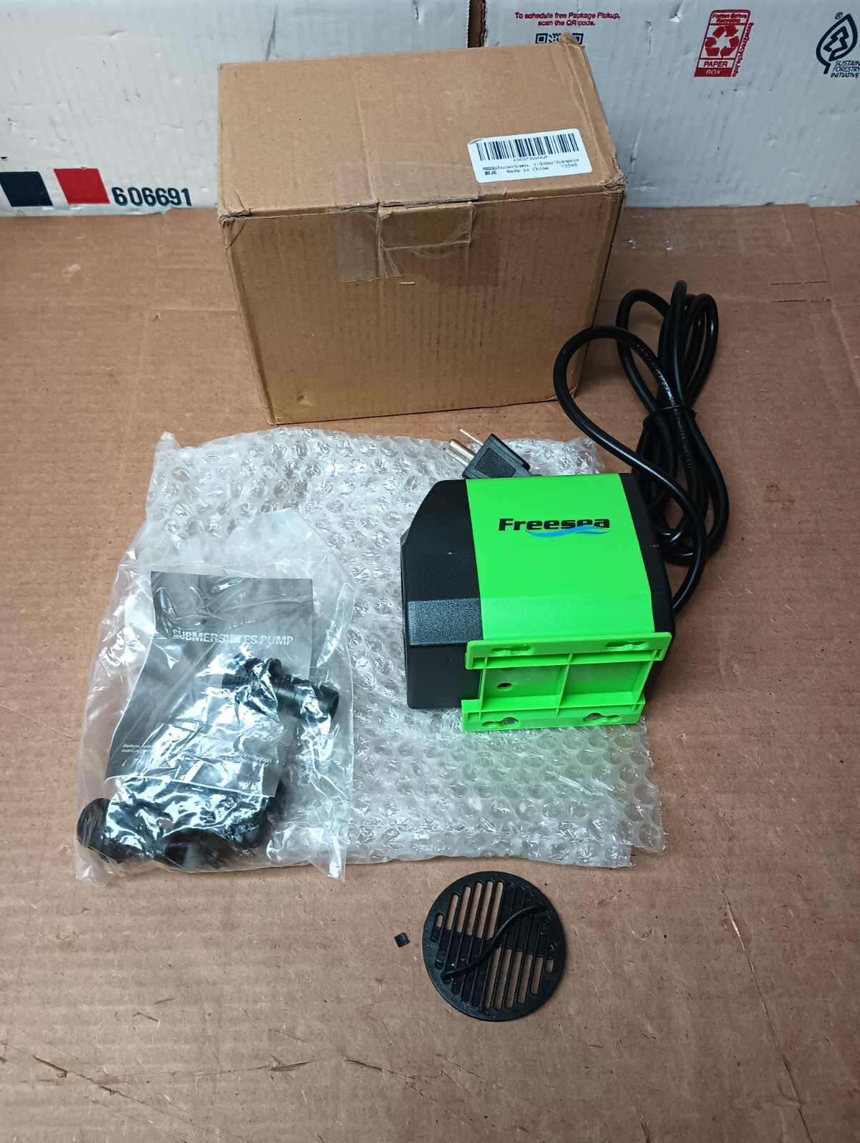 FREESEA FOUNTAIN SUBMERSIBLE WATER PUMP FS-045 FLOW CONTROL BROKEN PUMPS WORK
