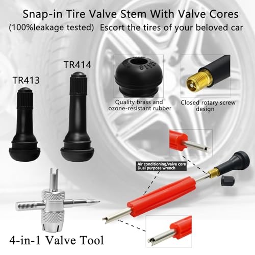 23PCS Tire Valve Stem Tool，Quick Change Valve Installer Kit with Set A