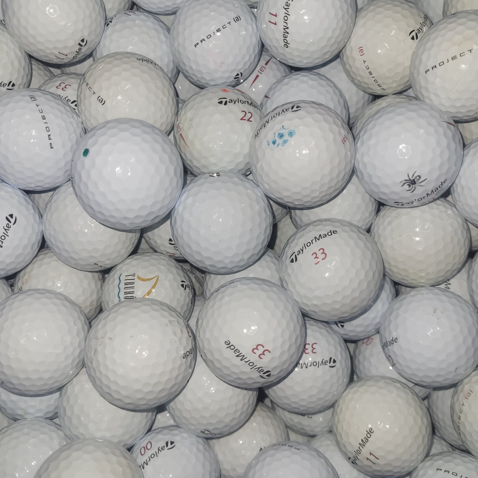 24 TaylorMade Project (a) Used Golf Balls 4A Grade AAAA