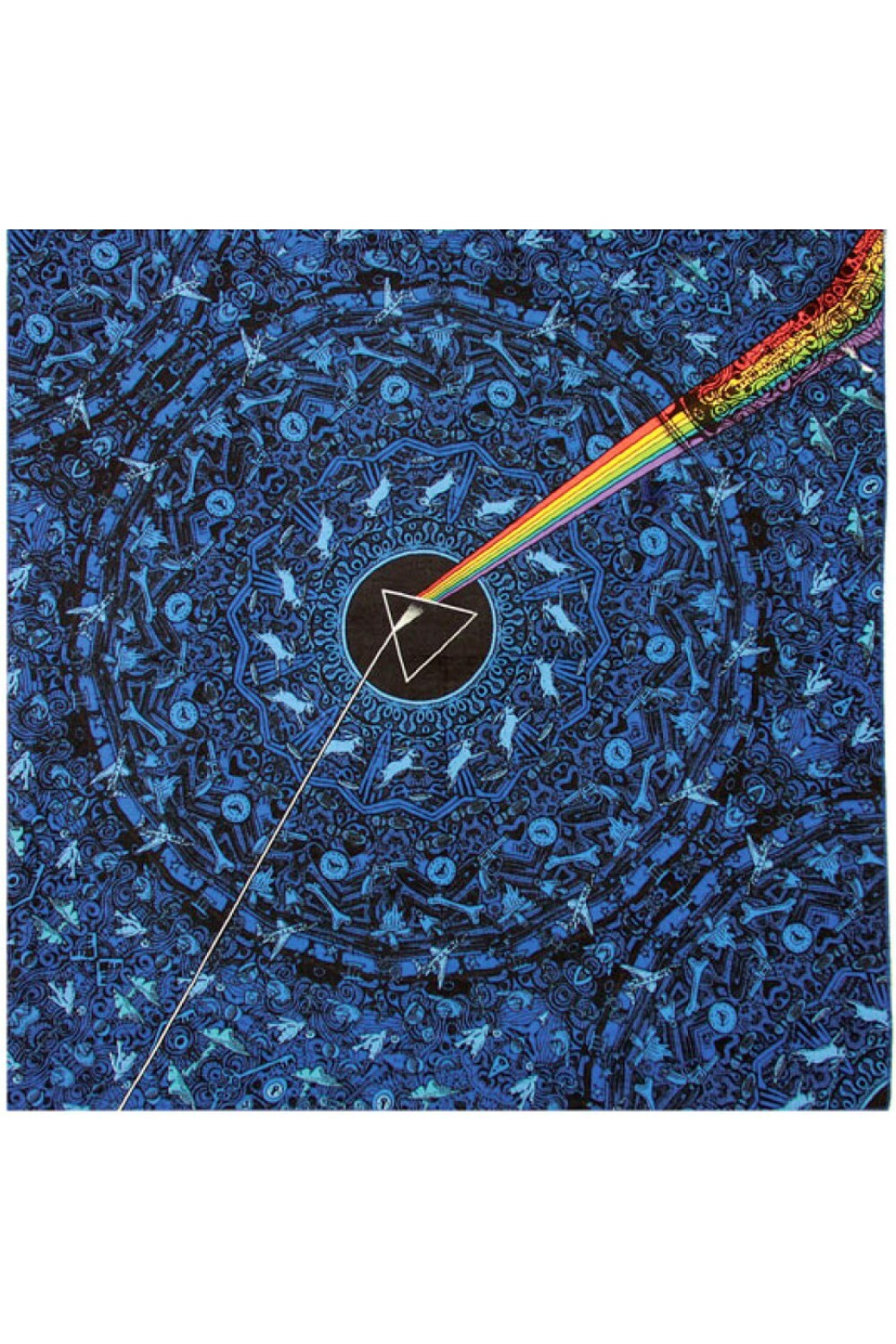 PINK FLOYD-BLUE LYRICS-DARK SIDE OF THE MOON-22X22 BANDANA-Mask,Headband,Scarf