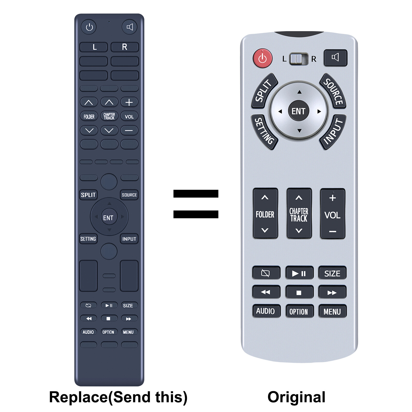 For 2017-2020 Toyota Sienna DVD 86170-50500 Replacement Remote Control