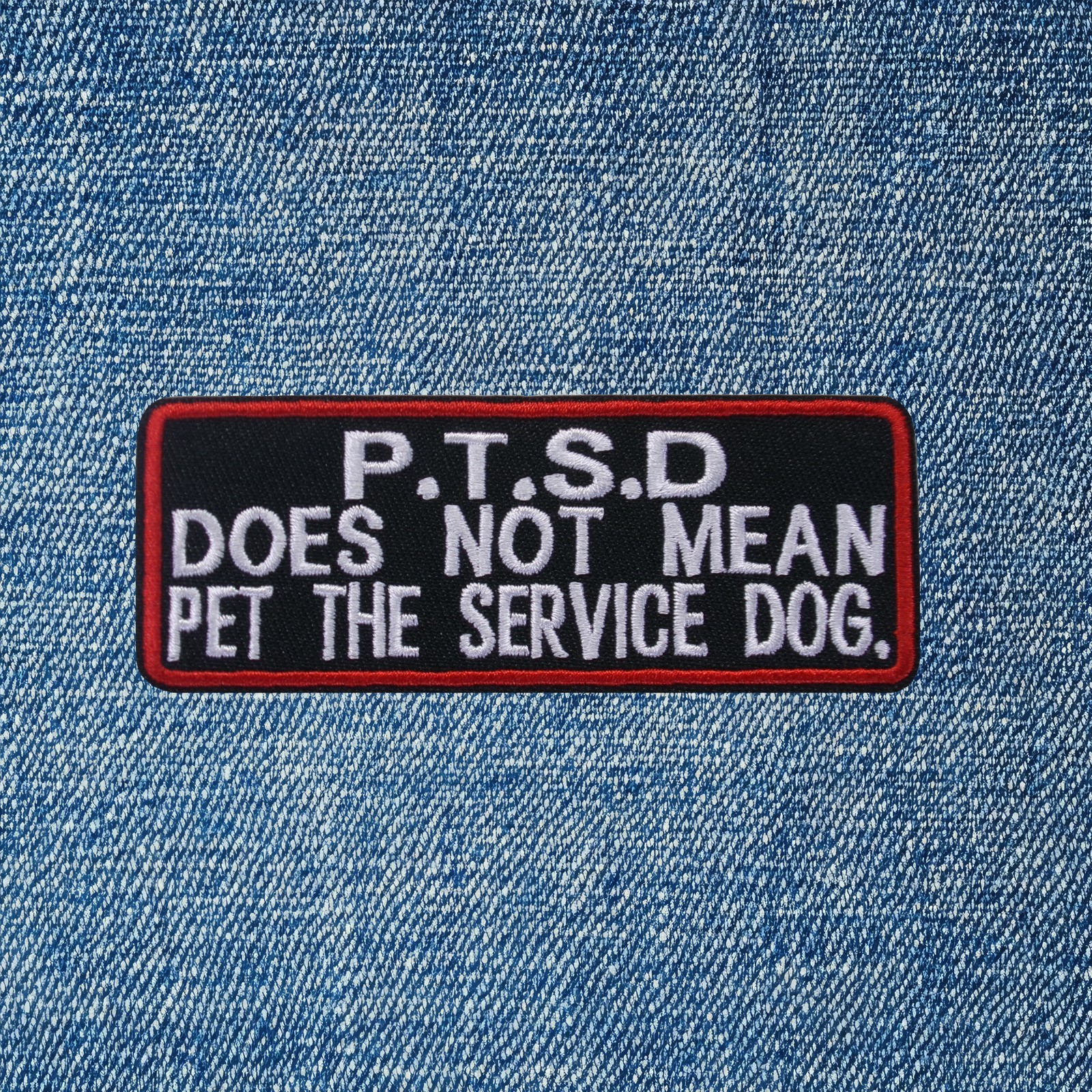 PTSD Service Dog Patch Funny Embroidered Iron On Biker Vest Jacket Applique